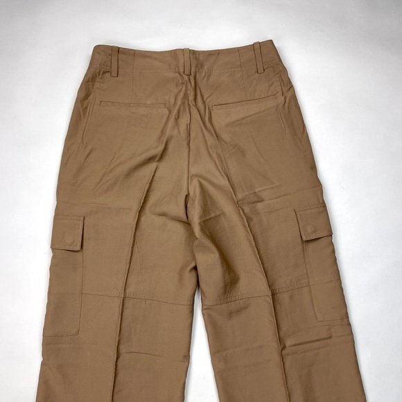 Vince Wide Leg Cargo Trouser Women‎ 12 EUC Pockets Lightweight Pants Zip Closure - Picture 7 of 13